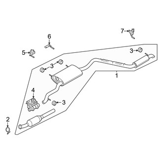 Ford OE - Exhaust System - Exhaust Components (Lariat / XL / XLT 2.5L)