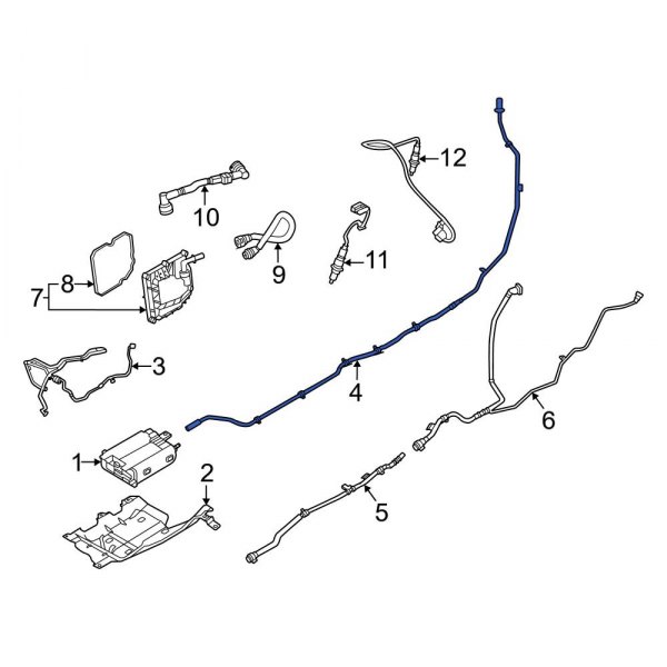 Ford OE NZ6Z9G297A Evaporative Emissions System Lines