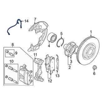 Ford OE - Front Brake Hydraulic Hose