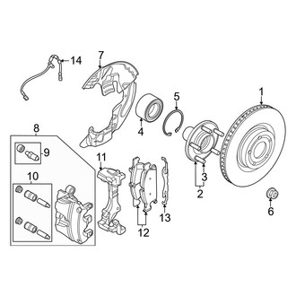 Ford OE - Front Suspension - Brake Components