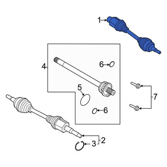 Ford OE - Front Right CV Axle Assembly
