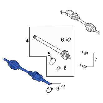 Ford OE - Front Left CV Axle Assembly