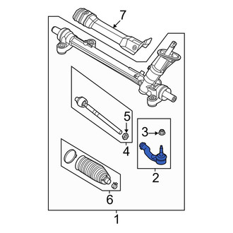 Ford OE - Left Outer Steering Tie Rod End