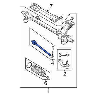 Ford OE - Inner Steering Tie Rod End