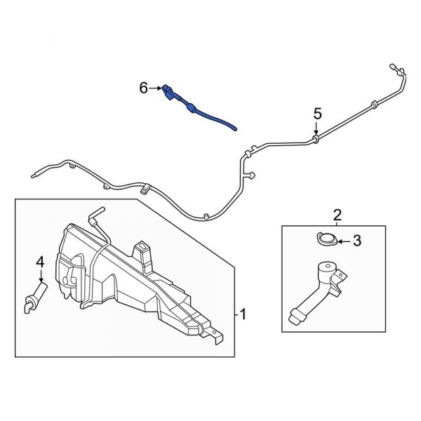 Ford OE NZ6Z17603A Front Windshield Washer Nozzle