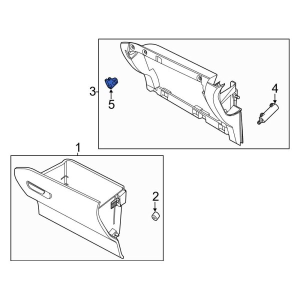 Glove Box Door Striker