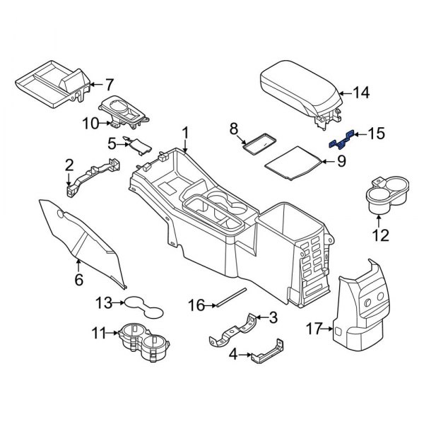 Console Hinge Pin Spring