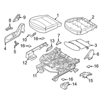 Ford OE - Seats & Tracks - Passenger Seat Components (Seat Cushion Components)