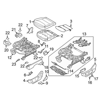 Ford OE - Seats & Tracks - Driver Seat Components (Seat Cushion Components), (Lariat / XLT)