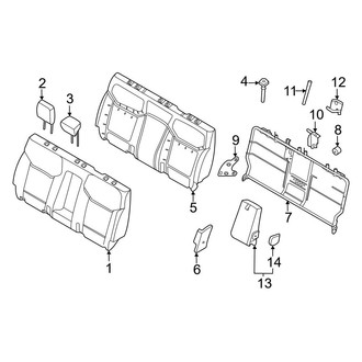 Ford OE - Seats & Tracks - Rear Seat Components (Seat Back Components)