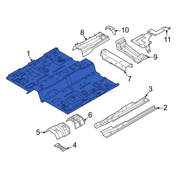 Ford OE LX6Z7811135Q Front Floor Pan
