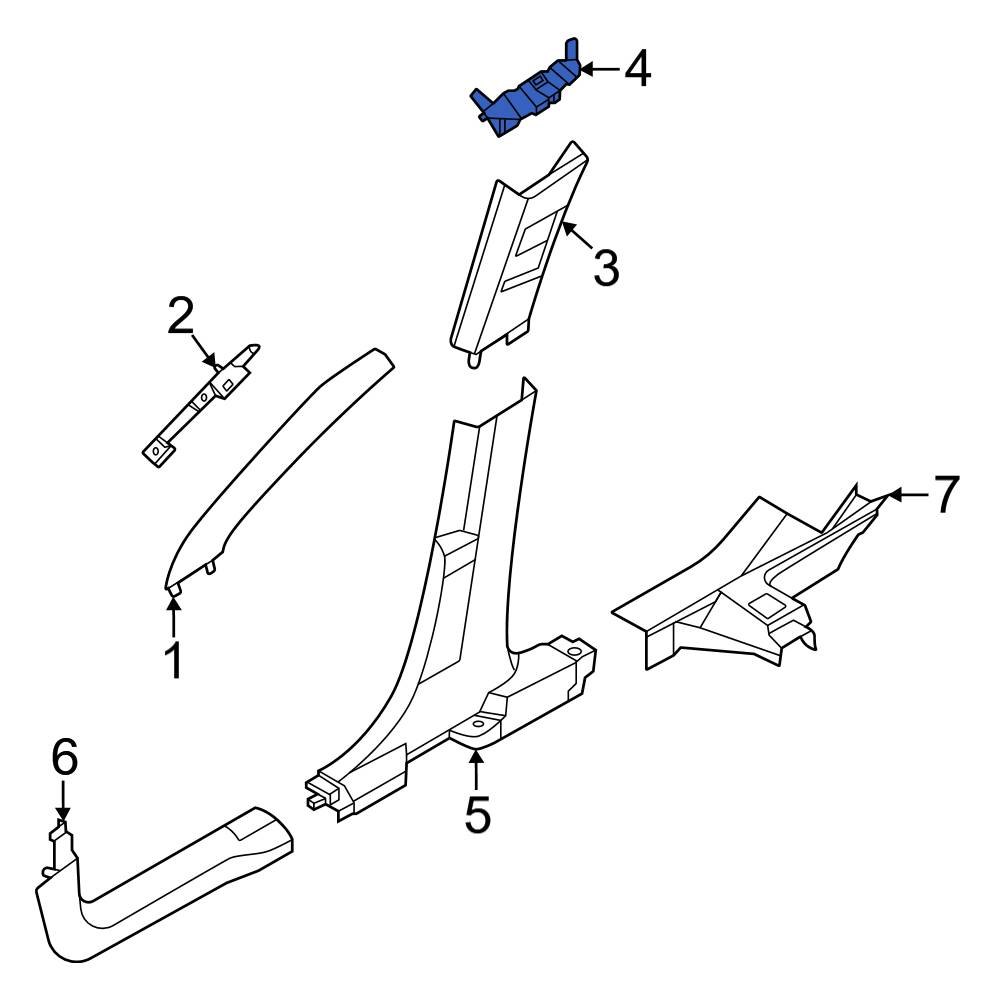 ford-oe-nz6z60310a90aa-right-body-b-pillar-trim-panel-bracket