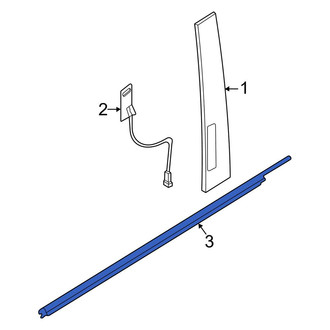 Ford OE - Front Left Door Belt Molding