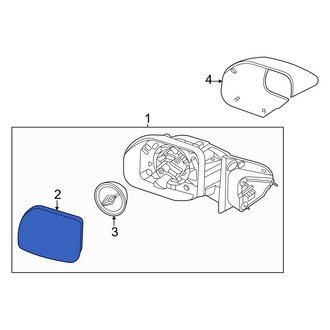 Ford OE - Front Right Door Mirror Glass