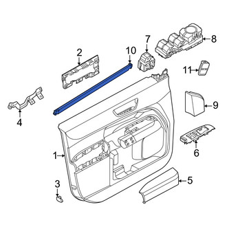 Ford OE - Front Right Door Window Belt Weatherstrip