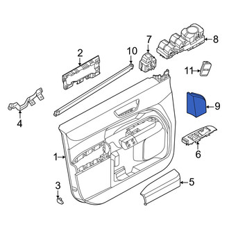 Ford OE - Front Left Door Window Molding
