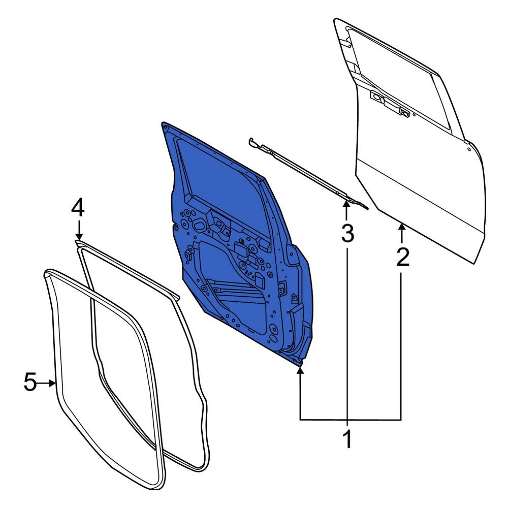 Ford OE SZ6Z2624631A - Rear Left Door Shell