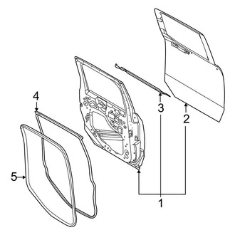 Ford OE - Rear Door - Door & Components