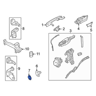 Ford OE - Door Lock Striker Plate Spacer