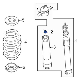 Ford OE - Upper Suspension Shock Absorber Nut