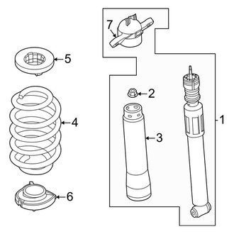Ford OE - Rear Suspension - Shocks & Components (FWD 2.5L)
