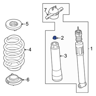 Ford OE - Upper Suspension Shock Absorber Nut
