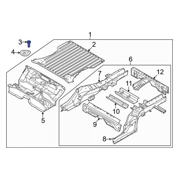 Floor Pan Bracket Screw