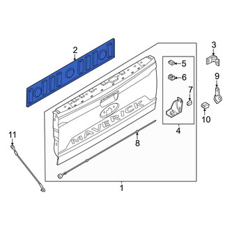 Ford OE - Rear Tailgate Gap Cover