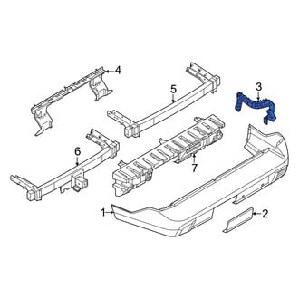 Ford OE - Rear Left Bumper Cover Support Rail