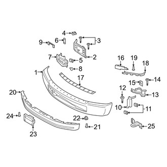 Ford OE - Front Bumper - Bumper & Components (Painted, Standard), (Regular Cab / SuperCab / Crew Cab)