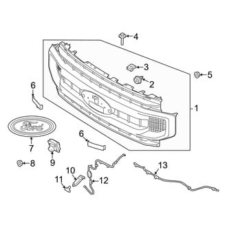 Ford OE - Grille & Components (XL / XLT Regular Cab / SuperCab / Crew Cab)