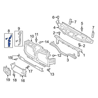 Ford OE - Front Left Outer Radiator Support Baffle