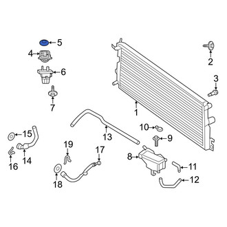 Ford OE - Right Engine Coolant Thermostat Housing Gasket