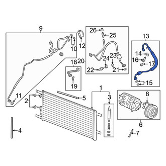 Ford OE - A/C Refrigerant Suction Hose