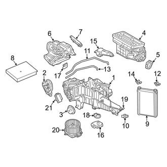 Ford OE - Air Conditioner & Heater - Evaporator & Heater Components (W/O Dual Zone A/C, W/O Auxiliary Heat), (Regular Cab / SuperCab / Crew Cab)