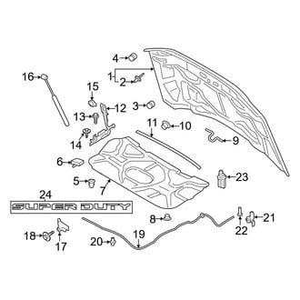 Ford OE - Hood & Components (Regular Cab / SuperCab / Crew Cab)