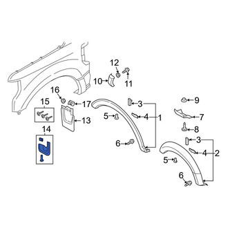 Ford OE - Front Mud Flap Kit