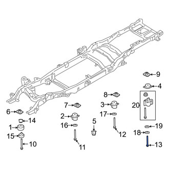Ford OE - Rear Body Mount Cushion Bolt