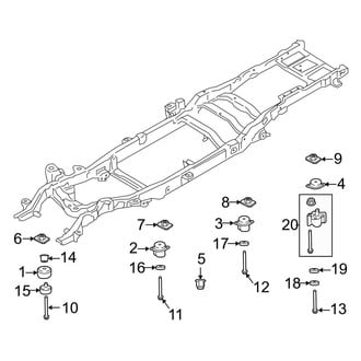 Ford OE - Frame & Components (Body Mounting), (SuperCab)
