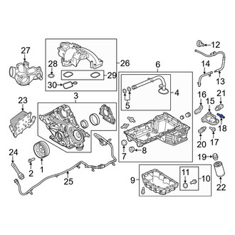 Ford OE - Engine Oil Filter Adapter Stud