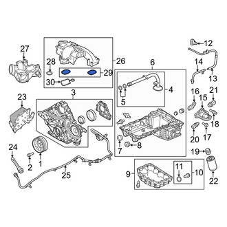 Ford OE - Lower Engine Intake Manifold Gasket