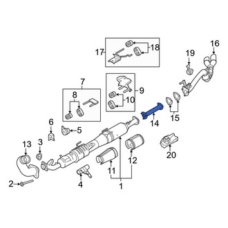 Ford OE - Right Exhaust Crossover Pipe
