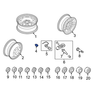 Ford OE - Front Wheel Lug Nut