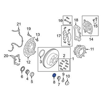Ford OE - Front Inner Wheel Bearing Race