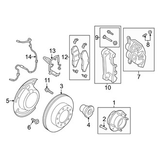 Ford OE - Front Suspension - Brake Components (4WD)