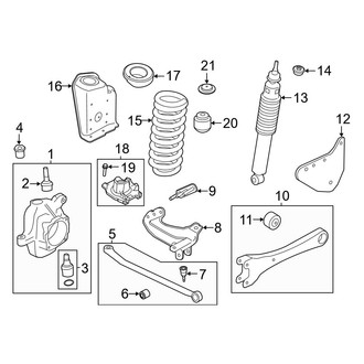 Ford OE - Front Suspension - Suspension Components (Regular Cab / SuperCab / Crew Cab 4WD)