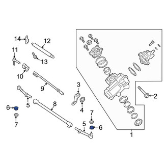 Ford OE - Steering Tie Rod Nut