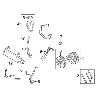 Ford OE - Steering Gear & Linkage - Pump & Hoses (W/O Hydroboost), (Regular Cab / SuperCab / Crew Cab 6.2L)