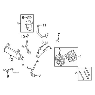 Ford OE - Steering Gear & Linkage - Pump & Hoses (W/O Hydroboost), (Regular Cab / SuperCab / Crew Cab 6.7L)