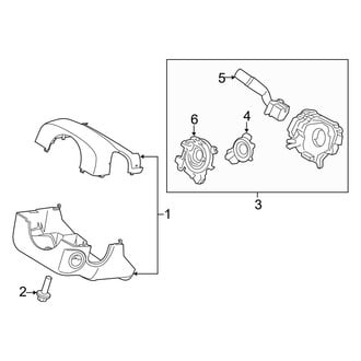 Ford OE - Steering Column - Shroud, Switches & Levers (Manual Adjust), (Regular Cab / SuperCab / Crew Cab)